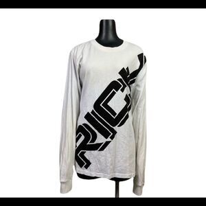 Joyrich RICH White Black Long Sleeve Cotton T-Shirt M